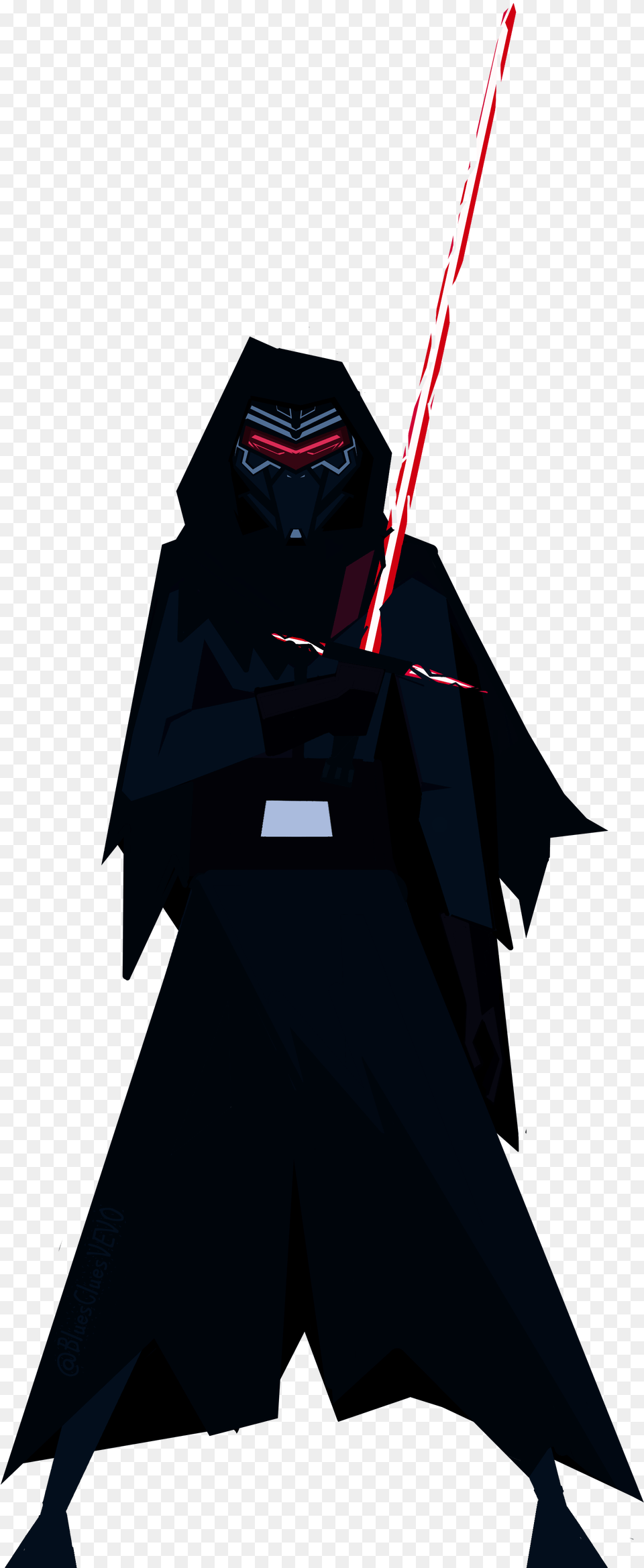Drawing The Battlefront Kylo Ren Drawn Kylo Ren Transparent, Sword, Weapon, Anime Free Png