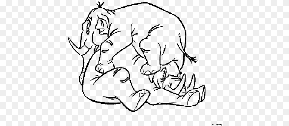 Drawing The Jungle Book 106 Para Colorear De Dumbo, Gray Png