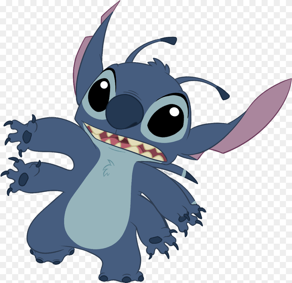 Drawing Thing Draw Stitch Lilo And Stitch Four Arms, Cartoon, Animal, Fish, Sea Life Free Png