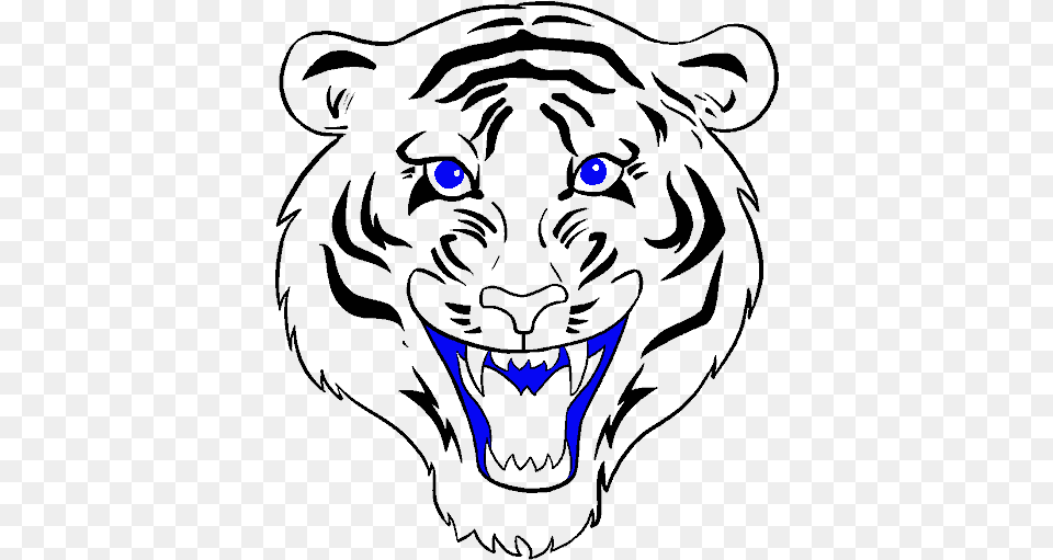 Drawing Tigers Open Mouth Tiger Drawing Face, Animal, Cat, Mammal, Pet Png Image