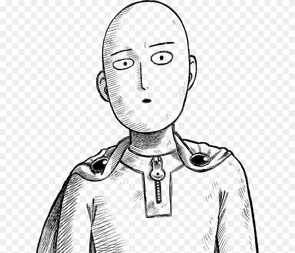 Drawing Transparent Face One Punch Man Simple Drawing, Art, Adult, Female, Person Free Png Download