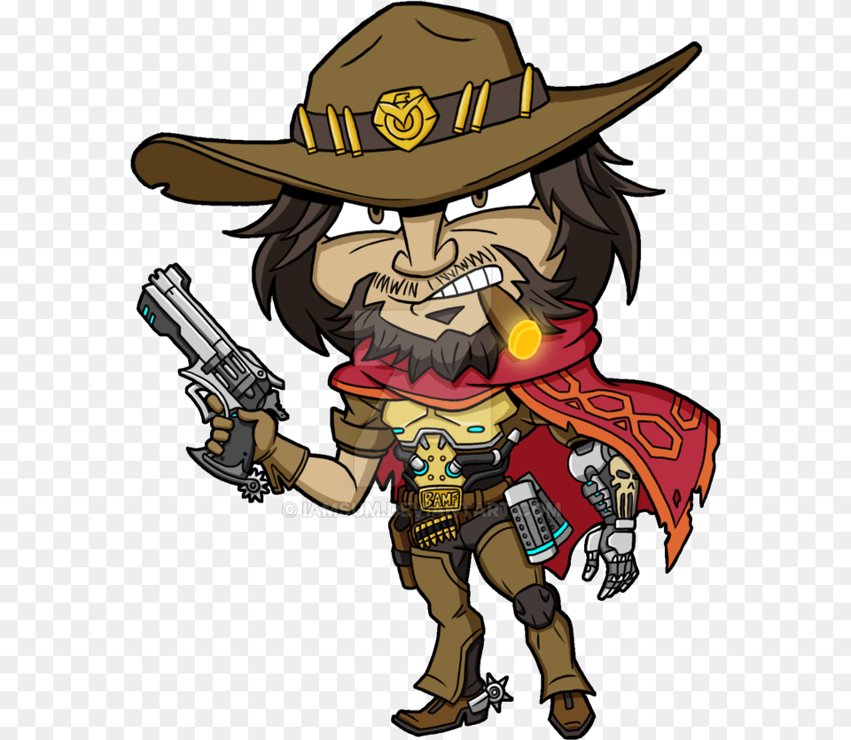 Drawing Transprent Banner Black Mccree, Book, Comics, Publication, Clothing Free Transparent Png