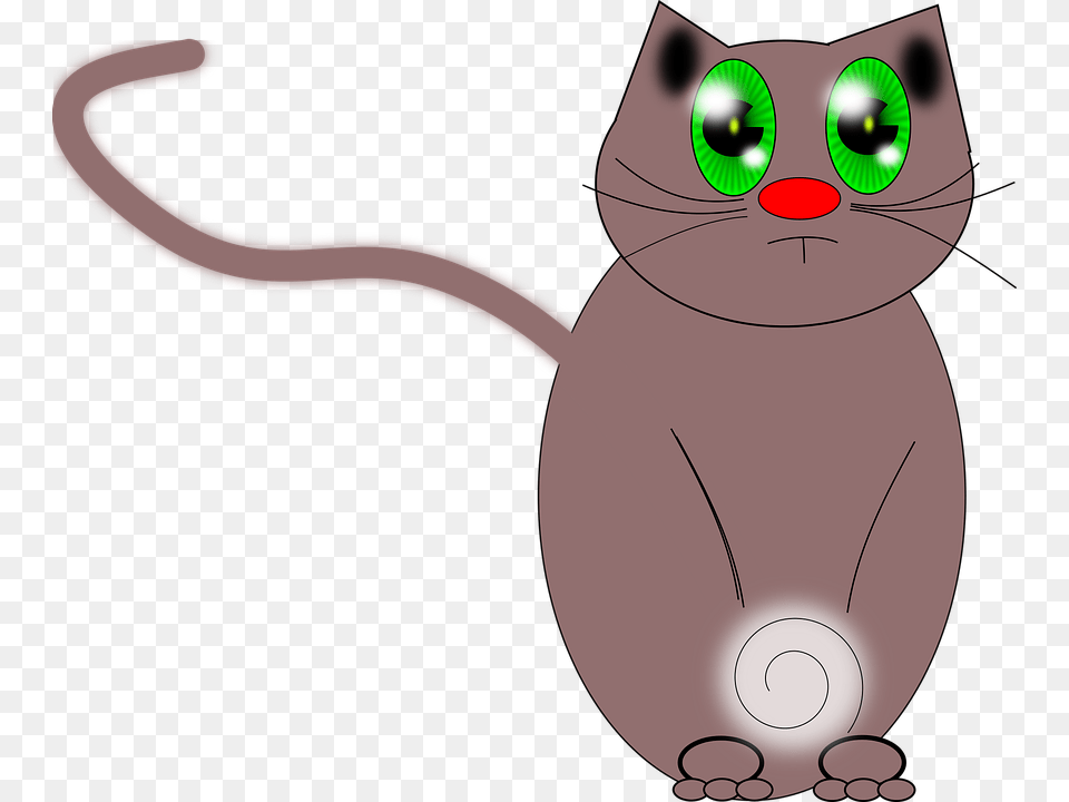 Drawing Vector Cat Green Eyes Domestic Short Haired Cat, Animal, Mammal, Pet, Baby Png