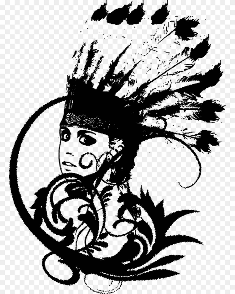 Drawing Visual Arts Silhouette Clip Art Gambar Tribal Hitam Putih, Lighting, Firearm, Weapon Free Png