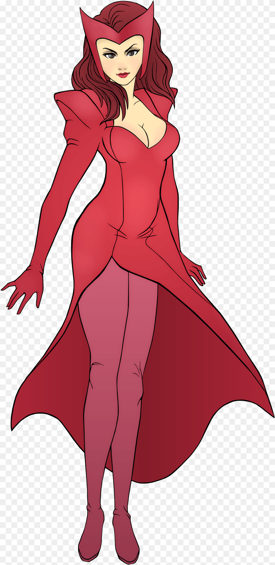 Drawing Witch Animated Avengers Scarlet Witch Cartoon, Book, Publication, Comics, Adult Png