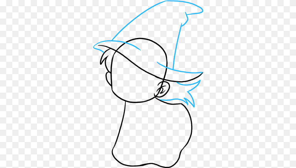 Drawing Witch Line Sketch, Clothing, Hat, Cowboy Hat, E-scooter Free Transparent Png