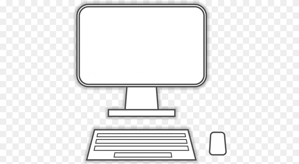 Drawingflatbasicline Computer Monitor, Electronics, Pc, White Board Png