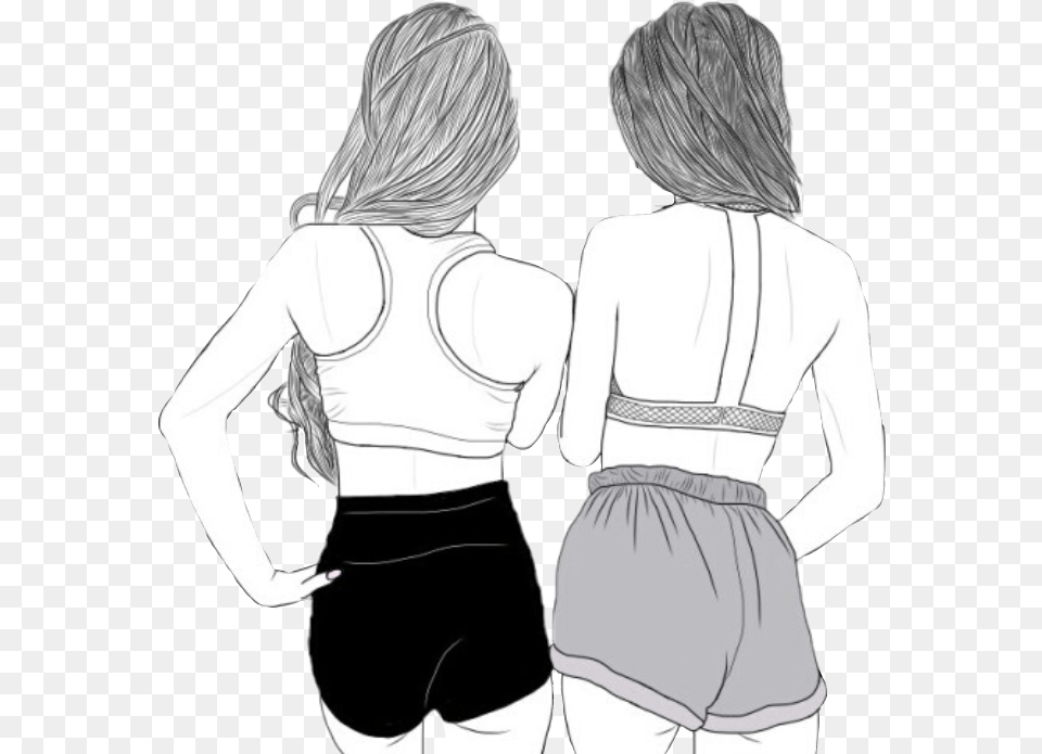 Drawings Bff, Adult, Person, Female, Woman Free Transparent Png