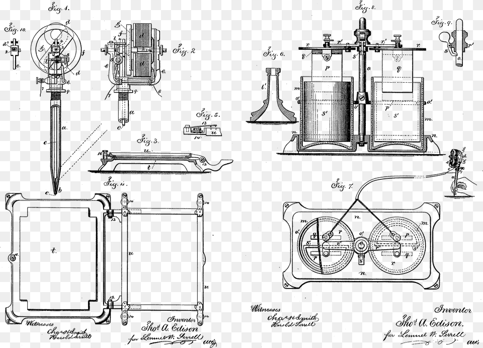 Drawings From Us Patent Autographic Printing Thomas Edison, Cad Diagram, Diagram, Art Png