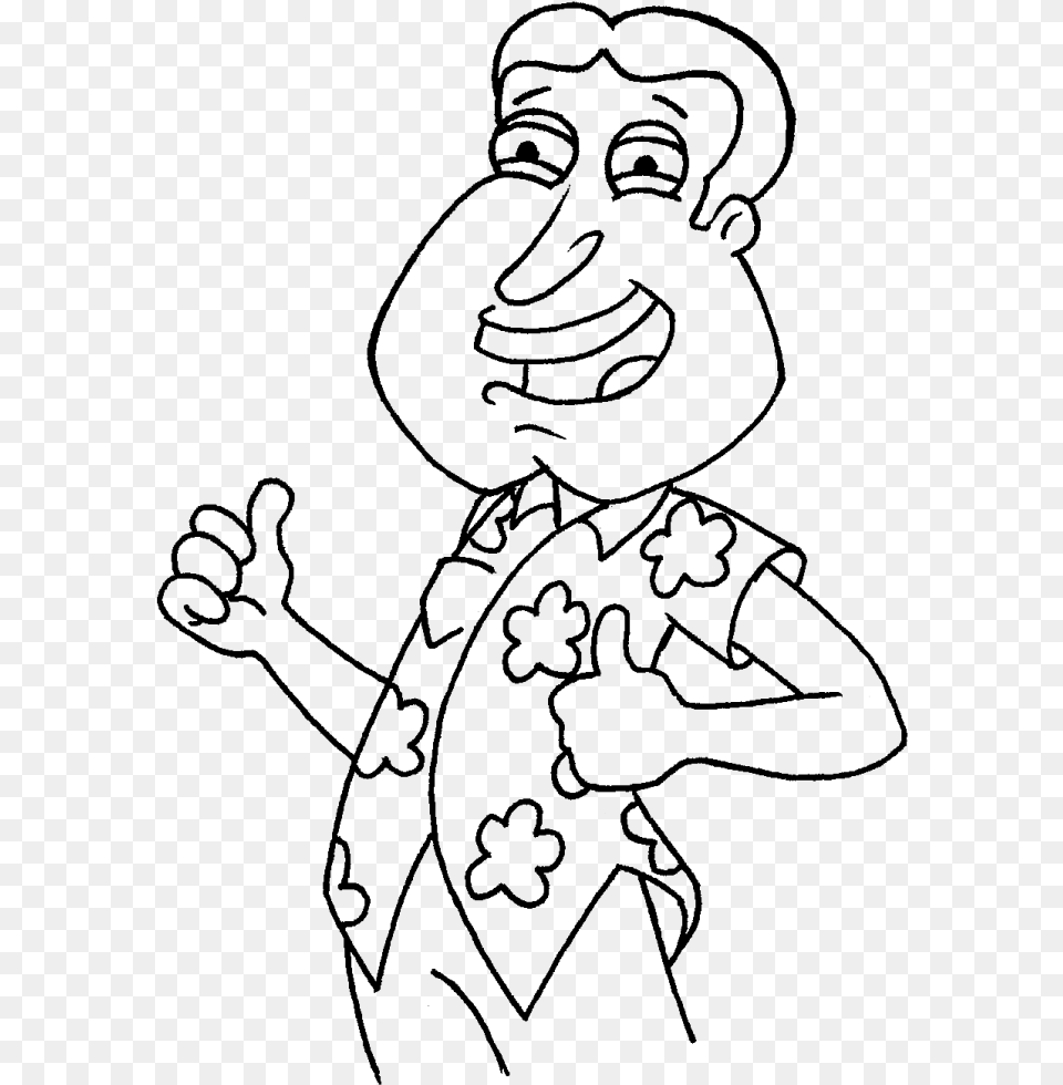 Drawings Of Family Guy Colouring Pages Family Guy Character Drawings, Gray Free Png