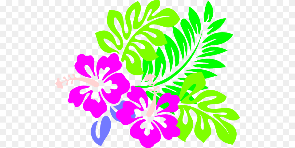 Drawings Of Flowers Leaves And Vines Hot Pink Flowers Tri, Art, Floral Design, Flower, Graphics Free Png