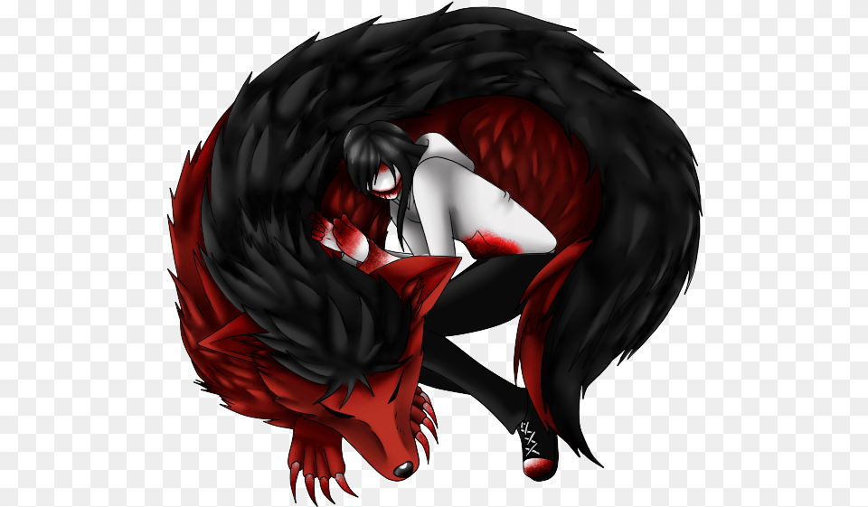 Drawings Of Jeff The Killer And Smile Dog Jeff The Killer Dog, Dragon, Adult, Female, Person Png