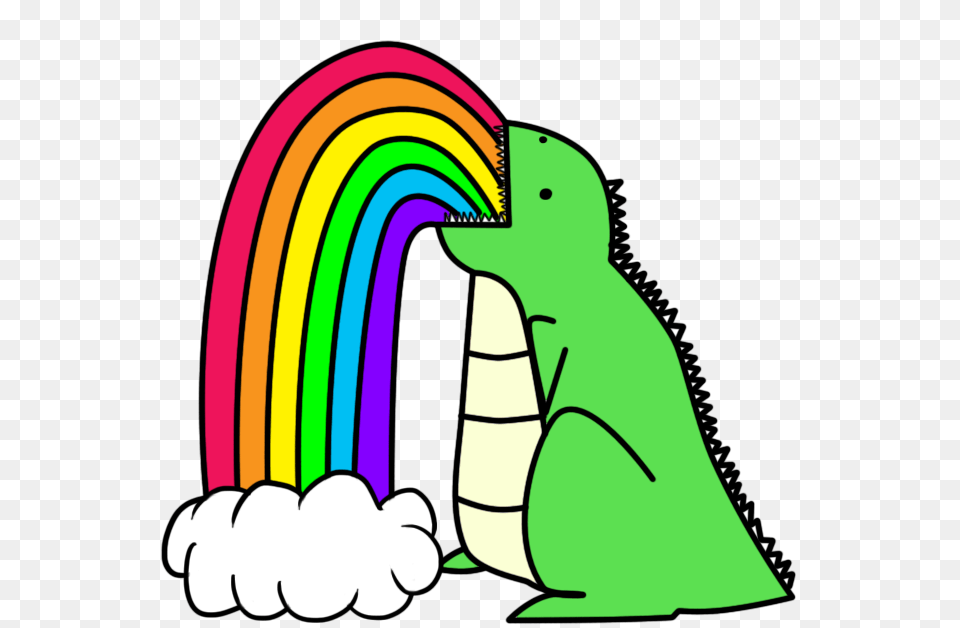 Drawings Of Rainbows Dinosaur Puking Rainbows, Ammunition, Grenade, Weapon Png