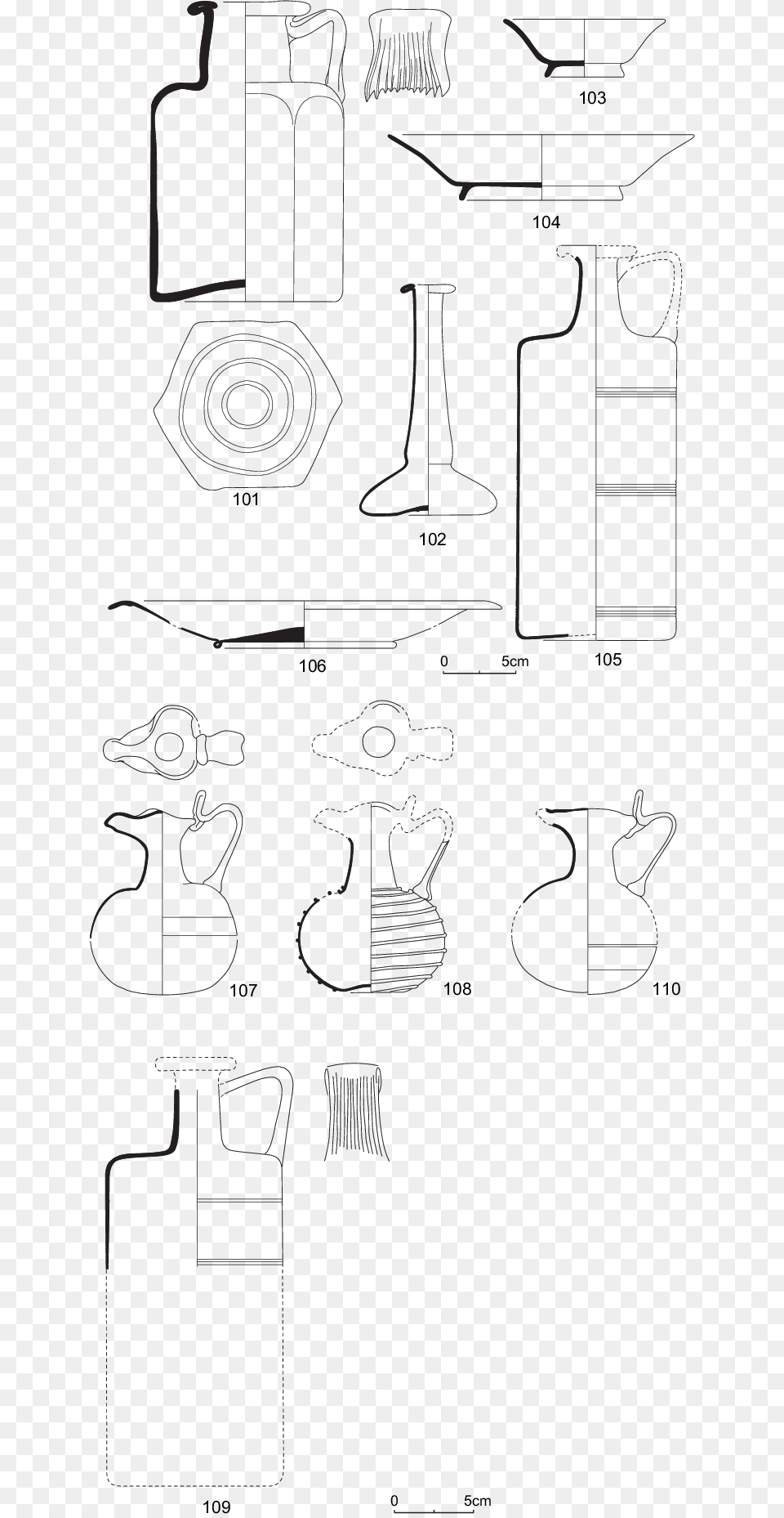Drawings Of Typical Glass Objects From The Bocholtz Drawing Free Transparent Png