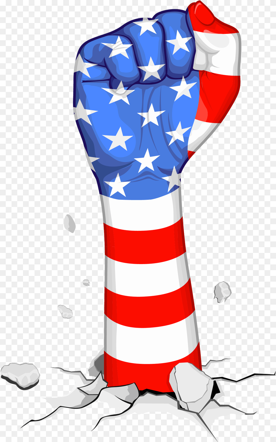 Drawn American Flag American Flag Fist, Body Part, Hand, Person, Dynamite Free Png