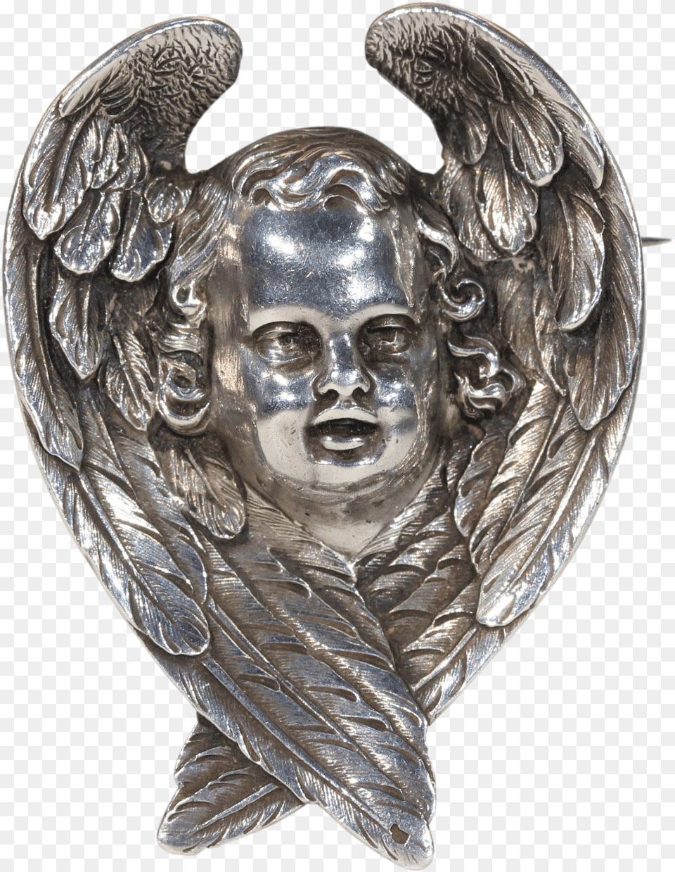 Drawn Angelfish Cherub Silver, Accessories, Adult, Male, Man Png