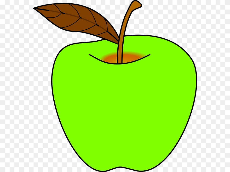 Drawn Apple Apel Green Apples Clipart, Plant, Produce, Fruit, Food Free Png Download