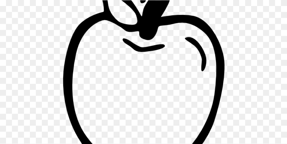 Drawn Apple Outline Hand Drawn Apple, Gray Png Image
