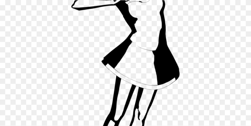 Drawn Ballet Ballerina Silhouette Dance Drawing, Gray Free Transparent Png