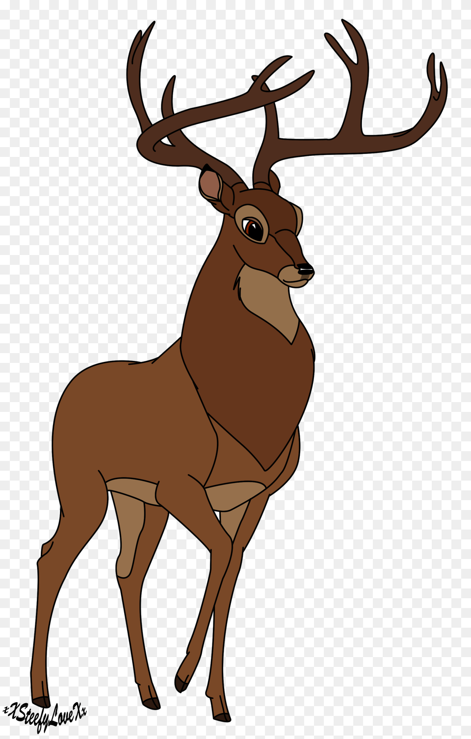 Drawn Bambi Base, Animal, Deer, Elk, Mammal Free Png Download