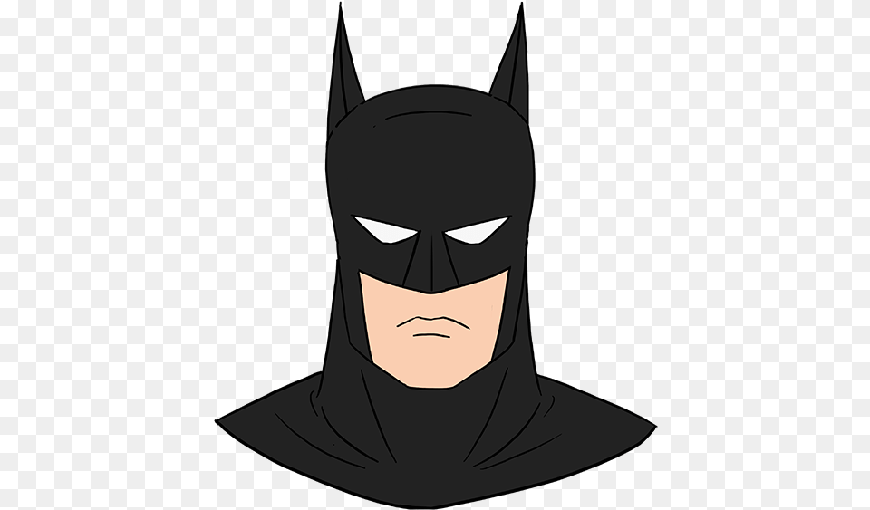 Drawn Batman Face Batman Easy Drawing, Adult, Male, Man, Person Free Transparent Png
