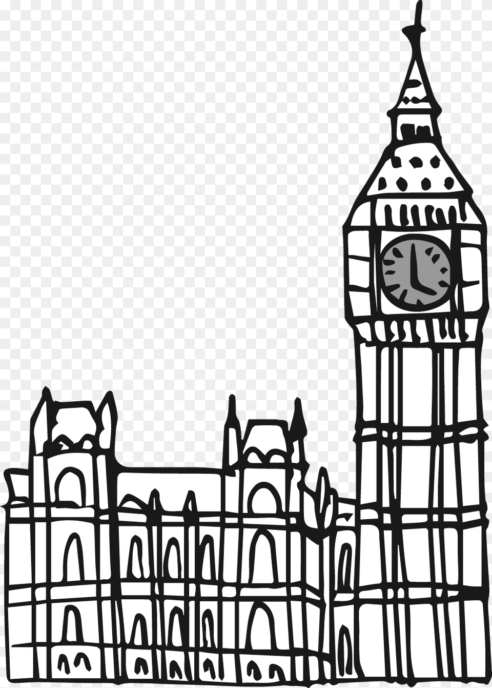 Drawn Big Ben England Big Ben England Drawing, Architecture, Building, Clock Tower, Tower Png Image