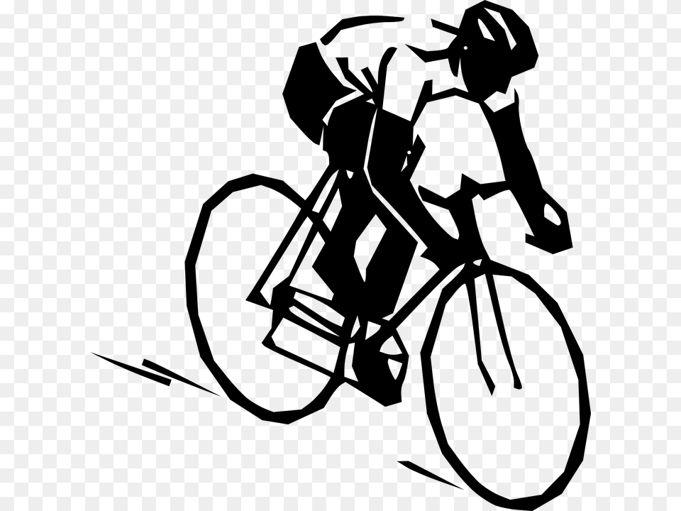 Drawn Bike Race Bike Tour De France, Gray Free Transparent Png