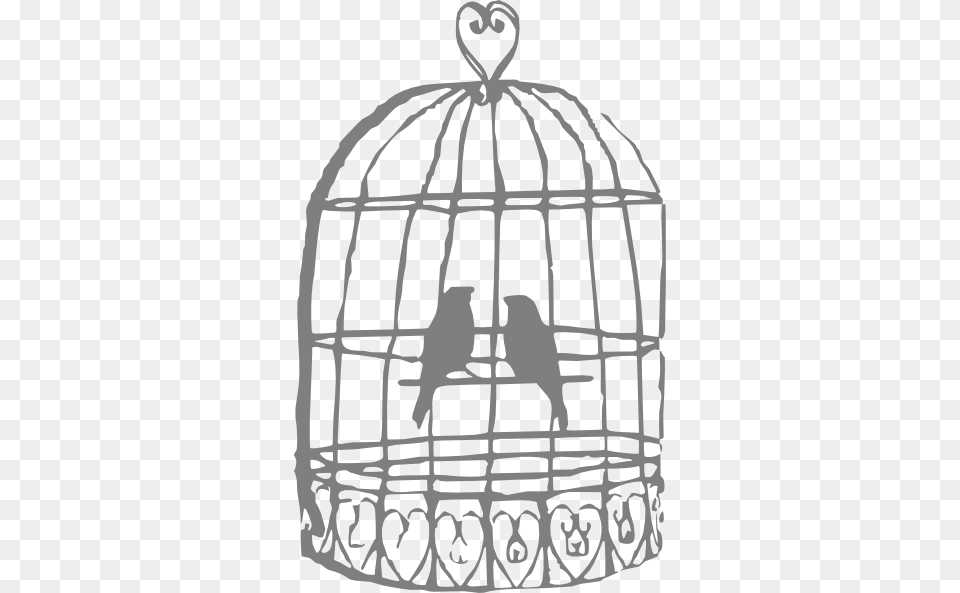 Drawn Birdcage Black And White Bird Cage Clip Art, Outdoors Free Transparent Png