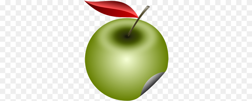 Drawn Bitten Green Apple Image Granny Smith, Food, Fruit, Plant, Produce Free Png