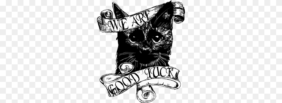 Drawn Black Cat Tumblr Black Cat Friday The, Animal, Mammal, Pet, Smoke Pipe Free Transparent Png