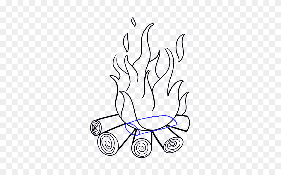 Drawn Bobook Fire Drawing, Light Free Transparent Png