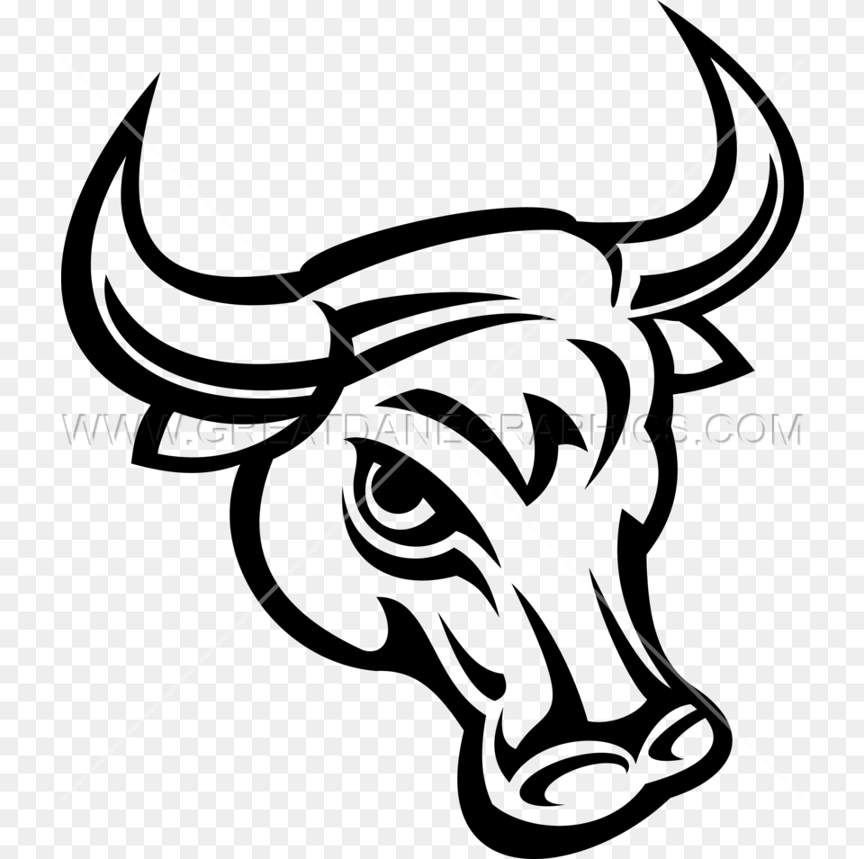 Drawn Bulls Bull Head Bull Head Black And White, Bow, Weapon Png