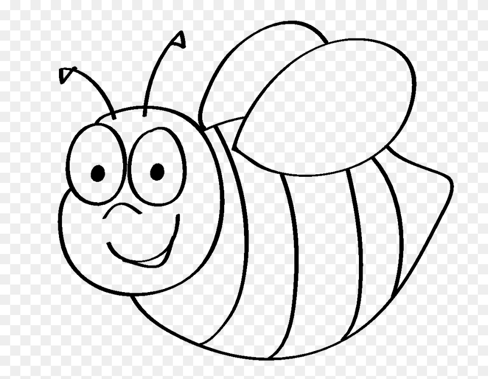 Drawn Bumblebee Transparent, Gray Free Png Download
