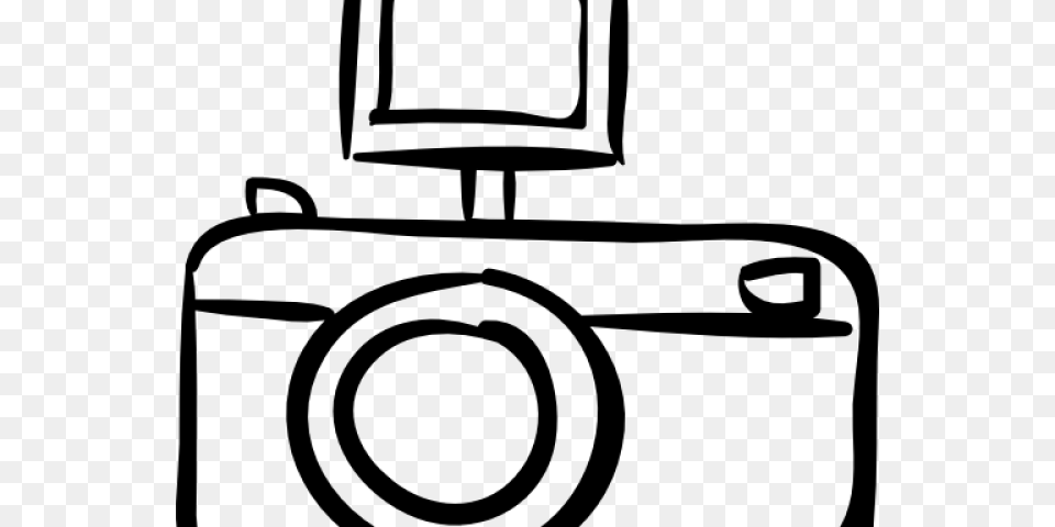 Drawn Camera Flash, Gray Png Image