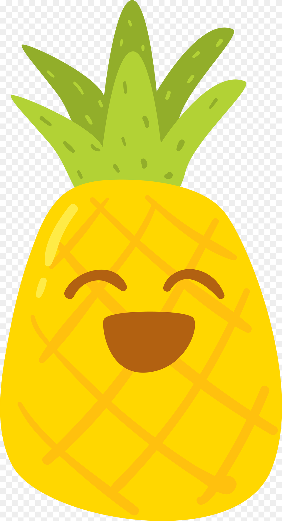 Drawn Cartoon Cute Pineapple Decoration Cute Transparent Pineapple, Food, Fruit, Plant, Produce Free Png