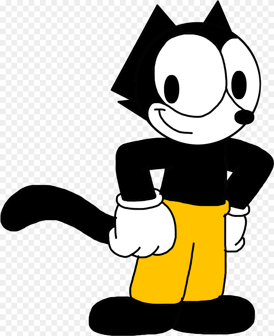 Drawn Cartoon Pants Yellow Felix The Cat, Baby, Person Free Transparent Png
