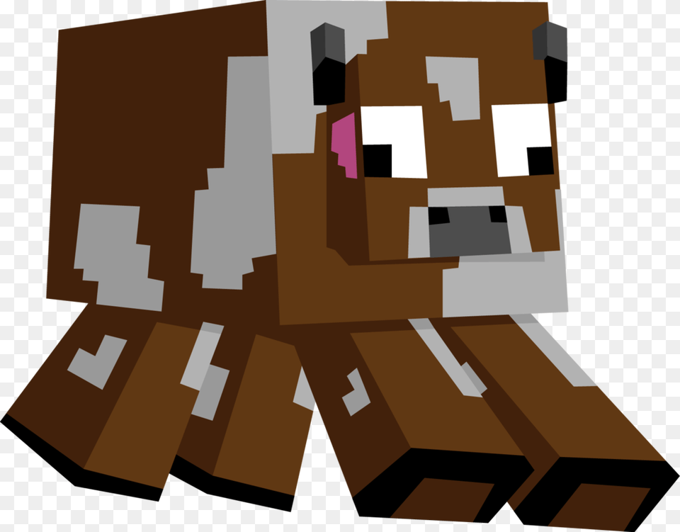 Drawn Cattle Minecraft Cow Cow Minecraft Skin Art, Wood, First Aid Free Png Download