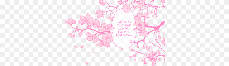 Drawn Cherry Blossom Transparent Cherry Blossom Pink Manga, Flower, Plant, Cherry Blossom Png Image
