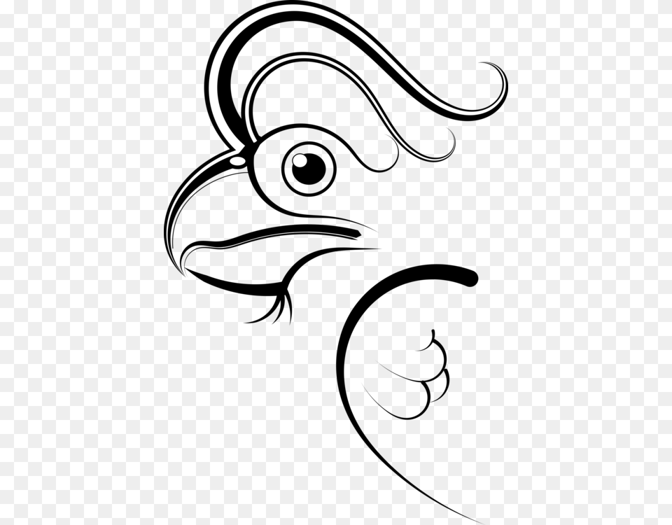 Drawn Chick Egg Line Art, Silhouette, Stencil Free Transparent Png