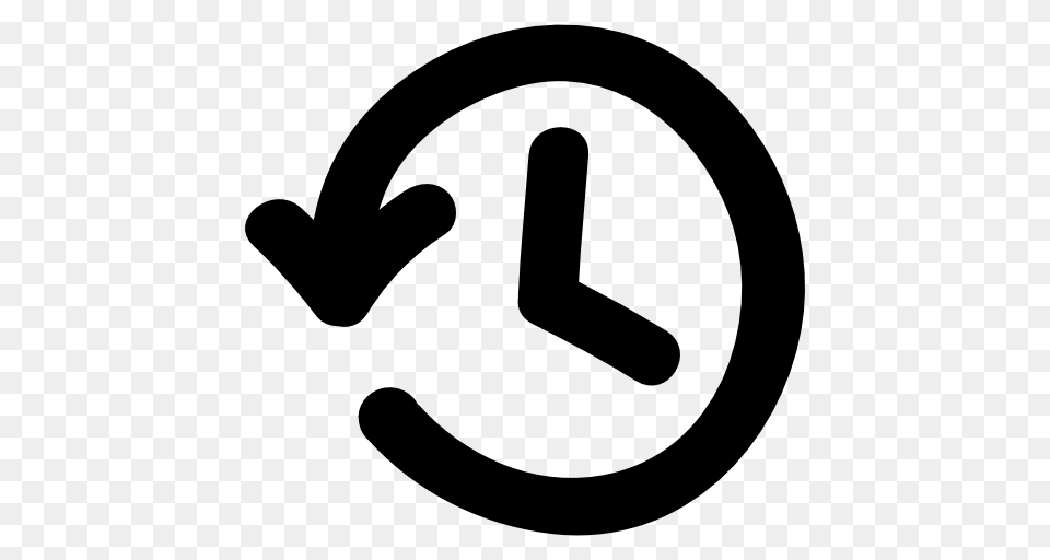 Drawn Clock Circular, Gray Free Png Download