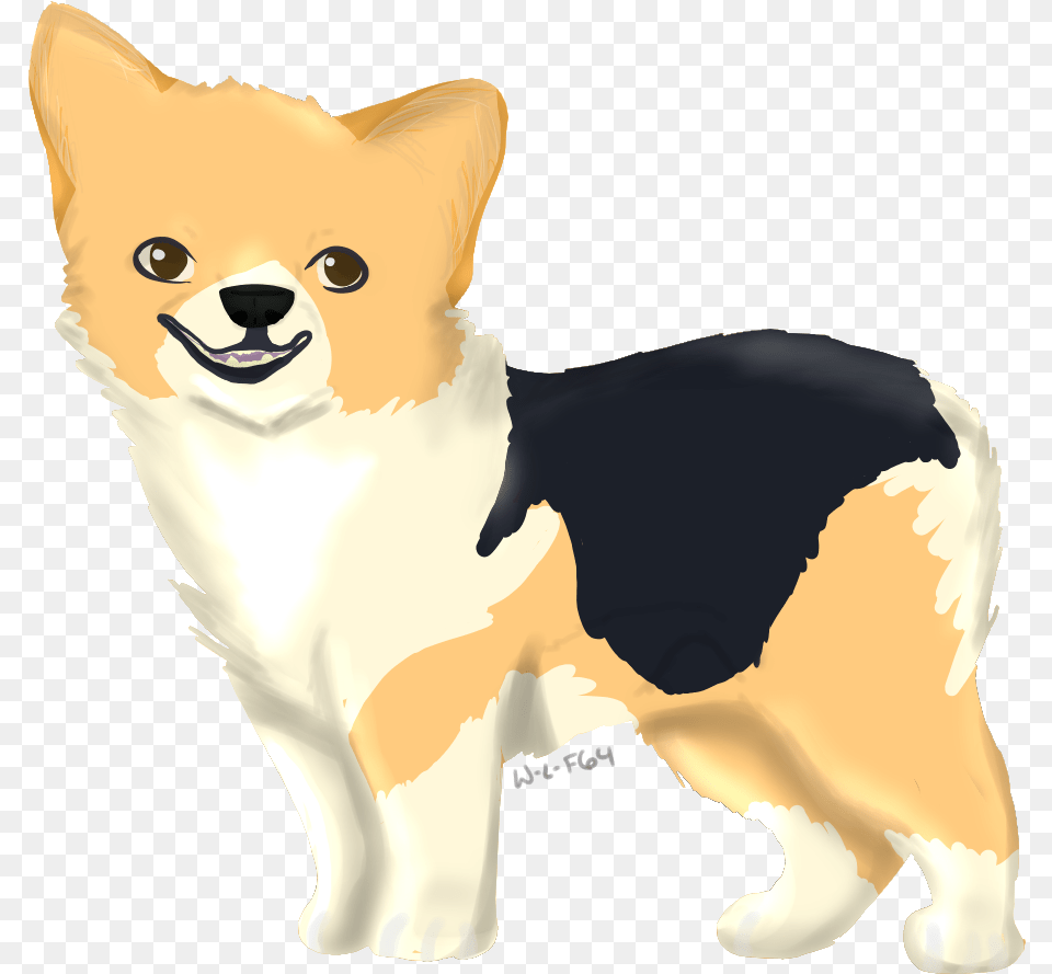 Drawn Corgi Transparent, Baby, Person, Animal, Mammal Free Png