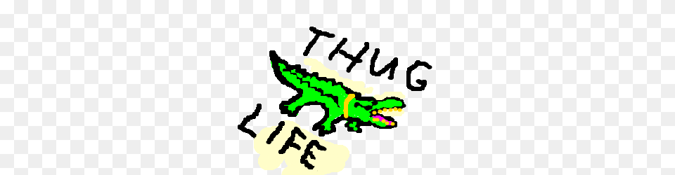 Drawn Crocodile Thug Life, Face, Head, Person, Animal Png Image