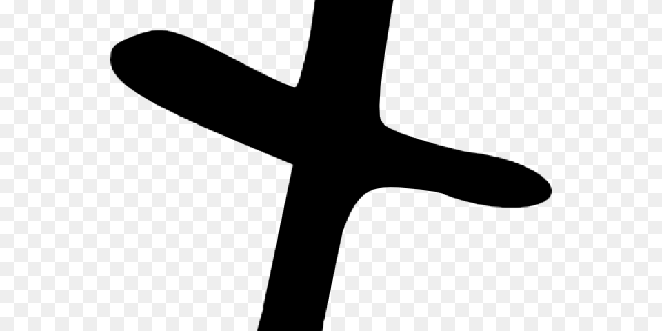 Drawn Cross, Symbol, Bow, Weapon Png