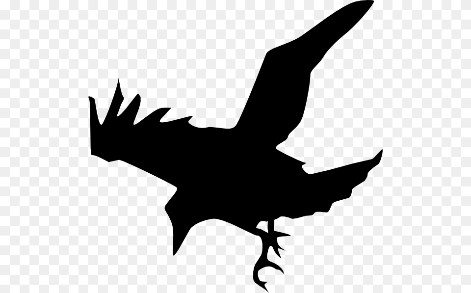 Drawn Crow Clip Art, Silhouette, Stencil, Animal, Fish Free Png Download