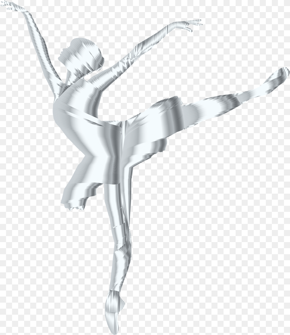 Drawn Dance Graceful Ballerina White Ballerina Silhouette No Background, Ballet, Dancing, Leisure Activities, Person Free Png