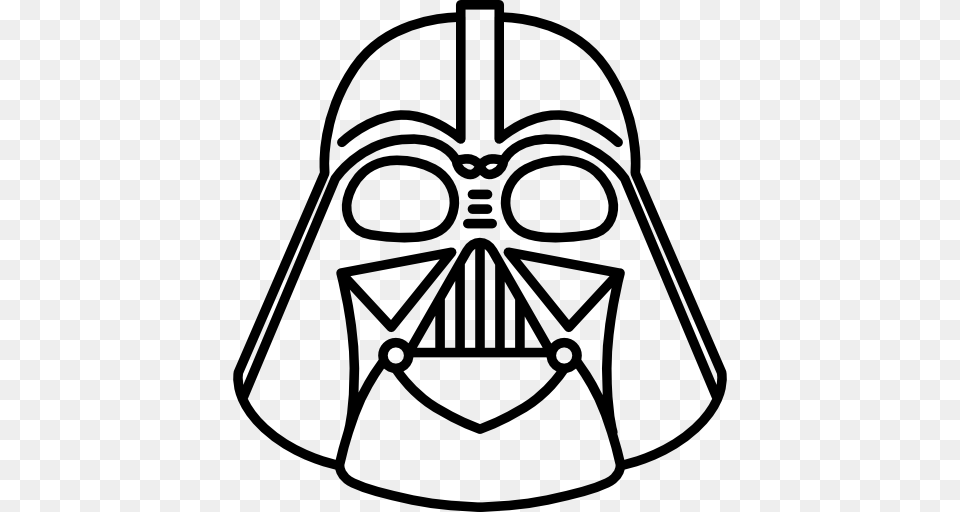 Drawn Darth Vader White, Emblem, Symbol, Stencil Png