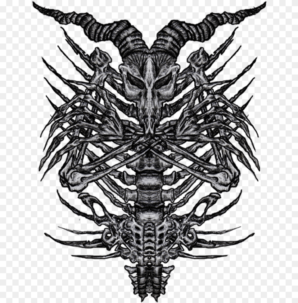 Drawn Demon Goat Illustration, Emblem, Symbol, Animal, Invertebrate Free Png