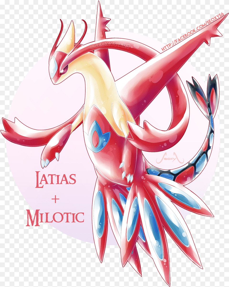 Drawn During My Livestream On Twitch I Take Commissions Pokemon Fusion Milotic X Latias, Book, Comics, Publication, Animal Free Png Download
