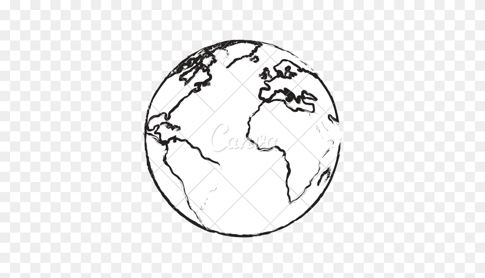 Drawn Earth Transparent Background Vector Graphics, Astronomy, Globe, Outer Space, Planet Png