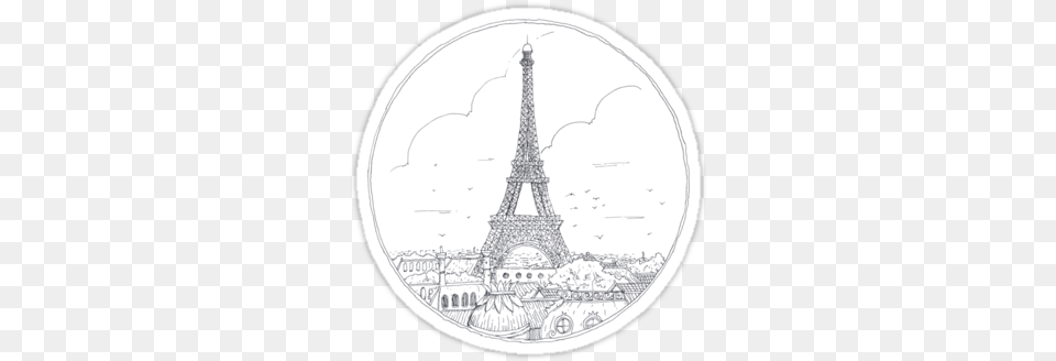 Drawn Eiffel Tower Circle Eiffel Tower, Art, Drawing Png Image
